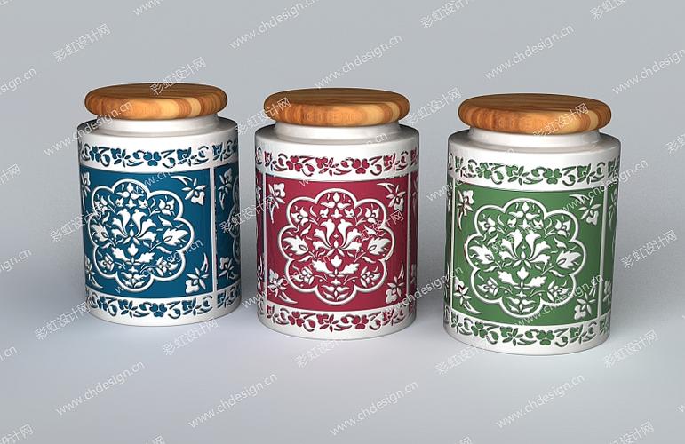 陶瓷产品花纹罐子